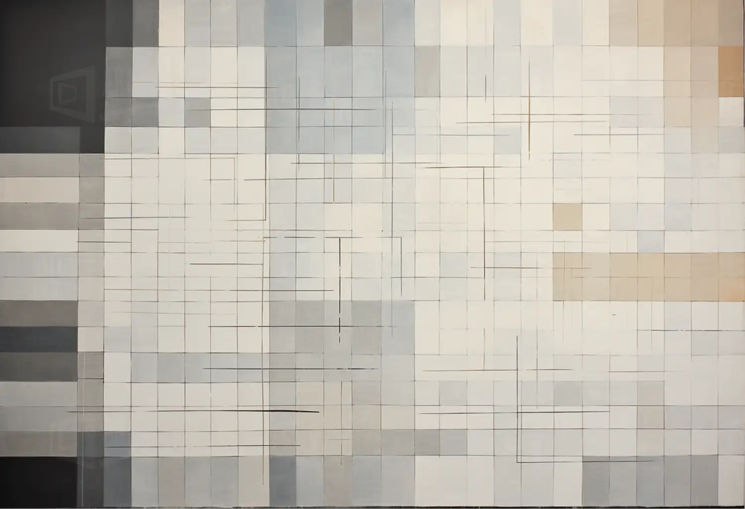 Composición abstracta con formas geométricas en tonos grises y blancos. | CUADROS DE ATREZZO PARA CINE Y PUBLICIDAD