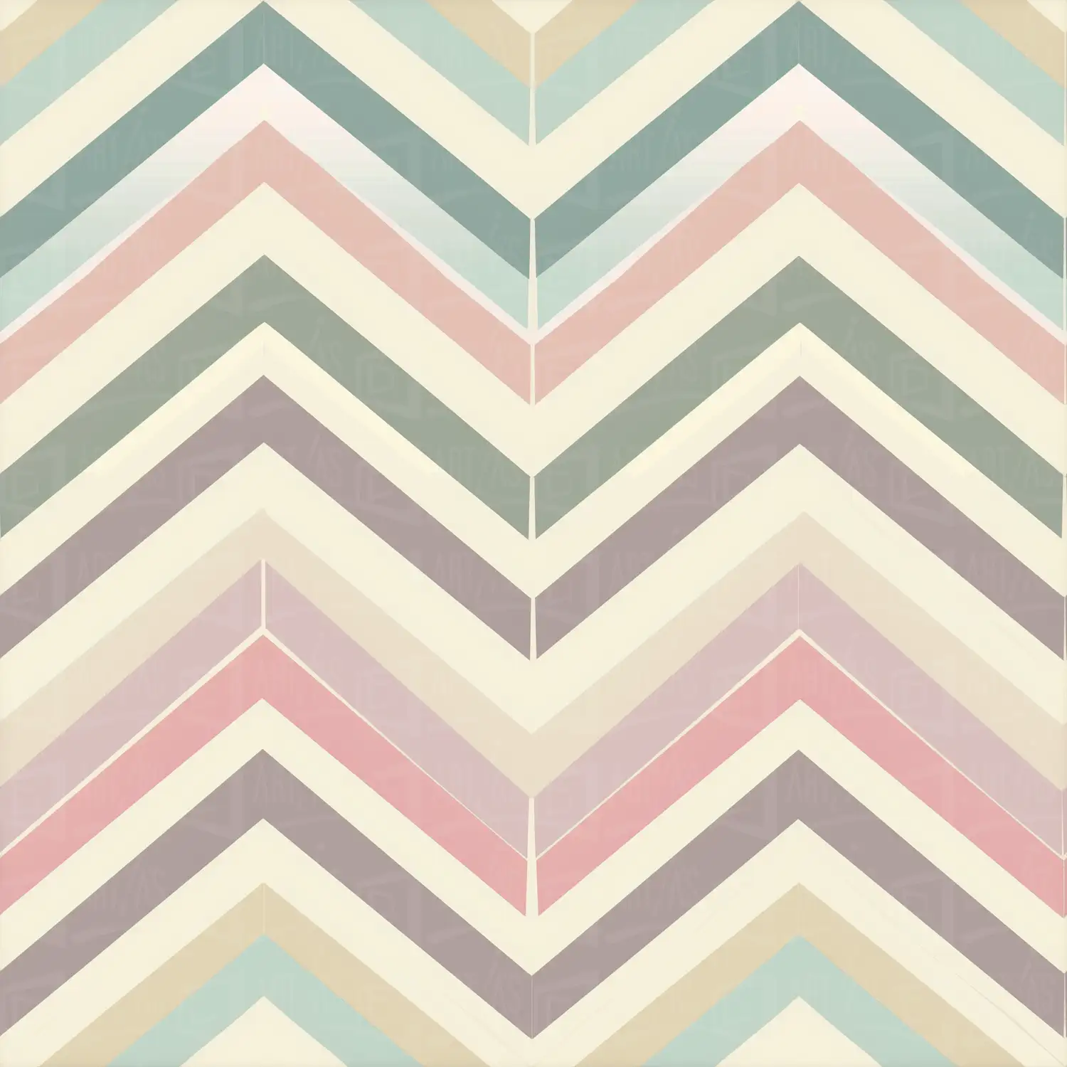 Patrón geométrico en zigzag con colores suaves y líneas diagonales. | CUADROS DE ATREZZO PARA CINE Y PUBLICIDAD